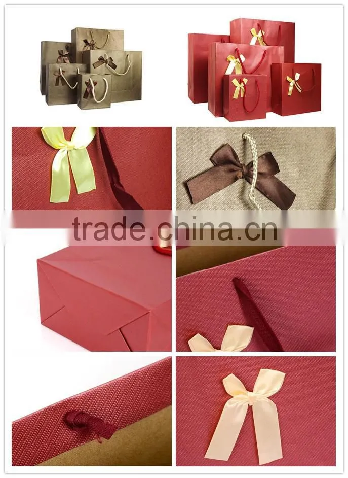 2016 Craft Design White Paper Bags For Clothes With Handles Wholesale