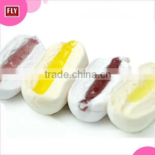 strawberry jam filled marshmallow with shape