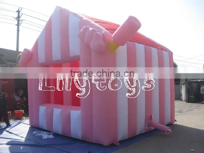 Pink lovely inflatable house tent, inflatable camping tents for sales