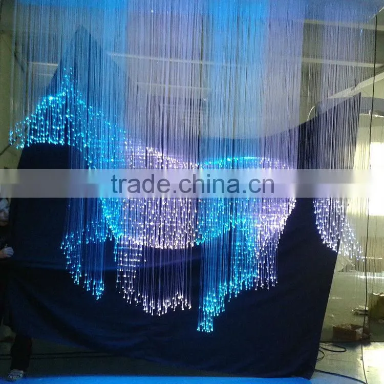 Contemporary horse design Led fiber optic lighting chandelier for park decoration