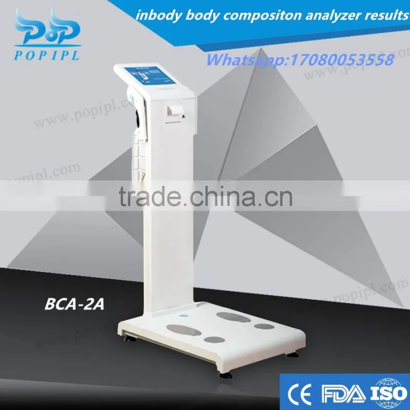 Body compositon analyzer results BCA-2A