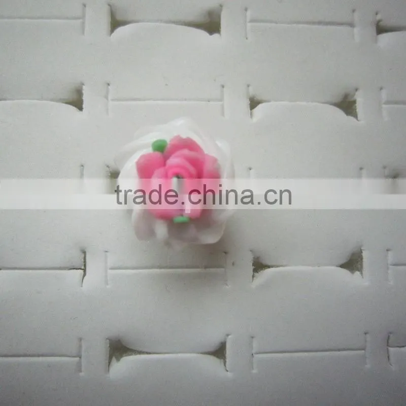 2014 Latest New Design decoration artificial crafts rose shaped Finger Ring for kids