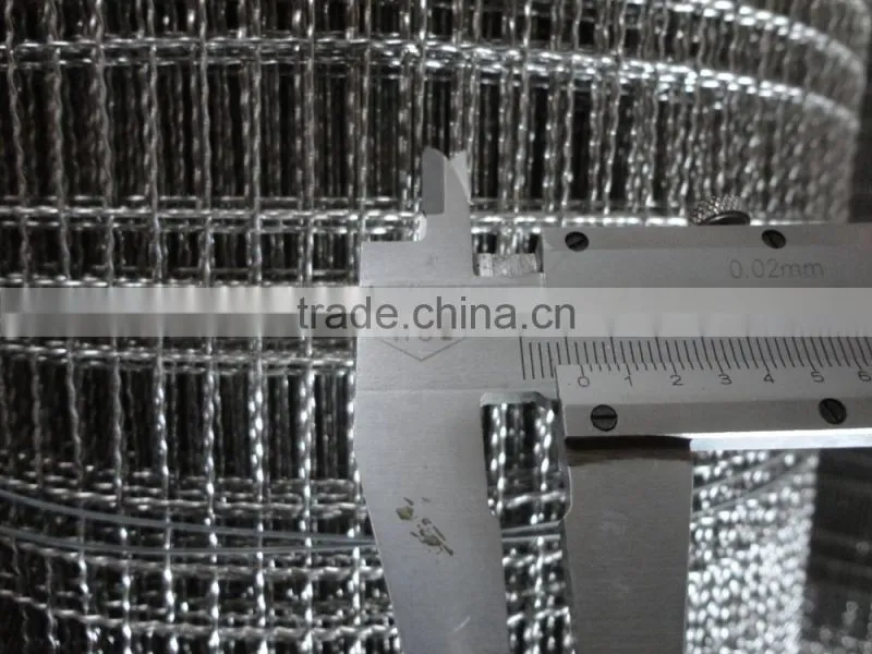customer hole size stainless steel crimped wire mesh