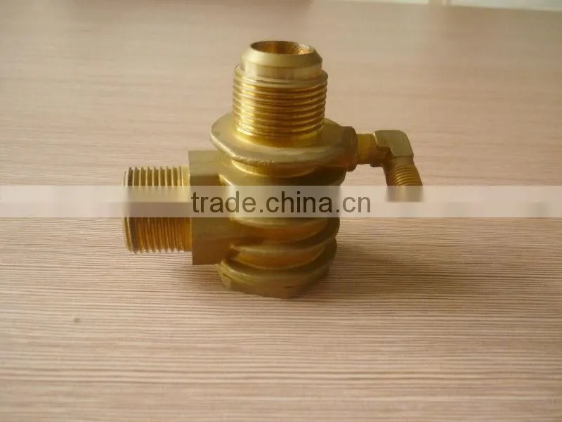 Brass check valve with cooling fin , one way valve for Air compressor parts