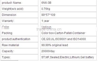 6N6-3B all kinds of dry cell battery