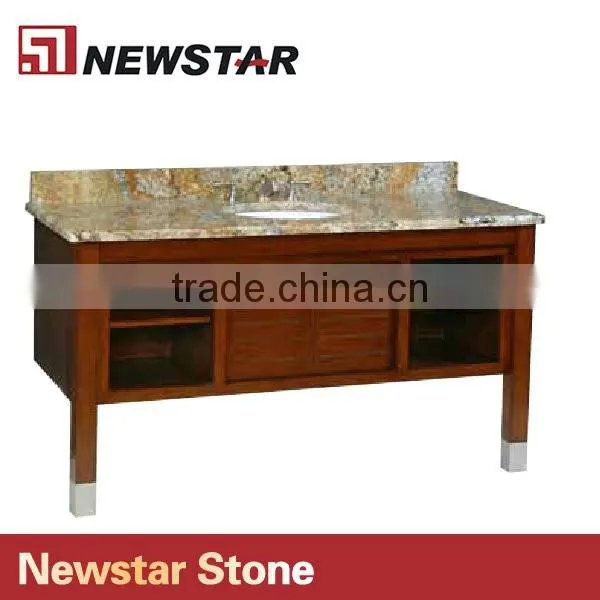 Hotel functional Vanity Base with Solid Wood Legs