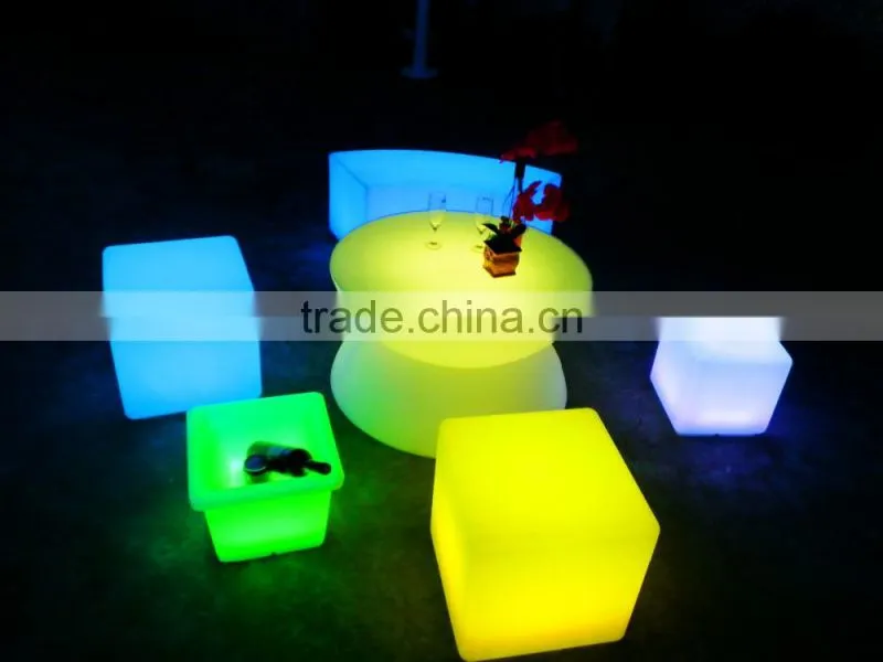 LED plastic rechargeable table furniture