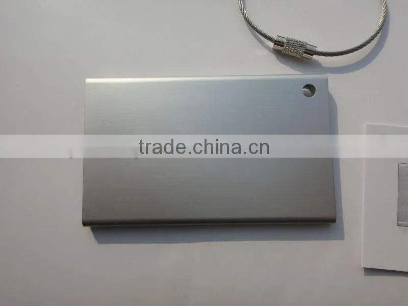 Custom metal luggage tag with engraving