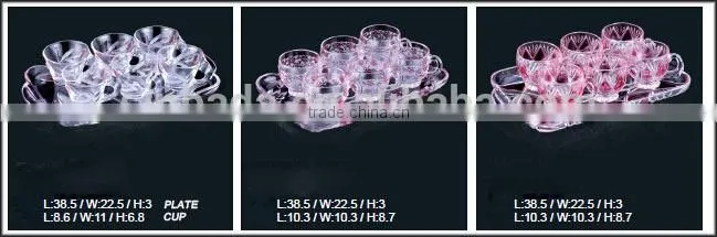 Glass tableware lead free crystal glassware set