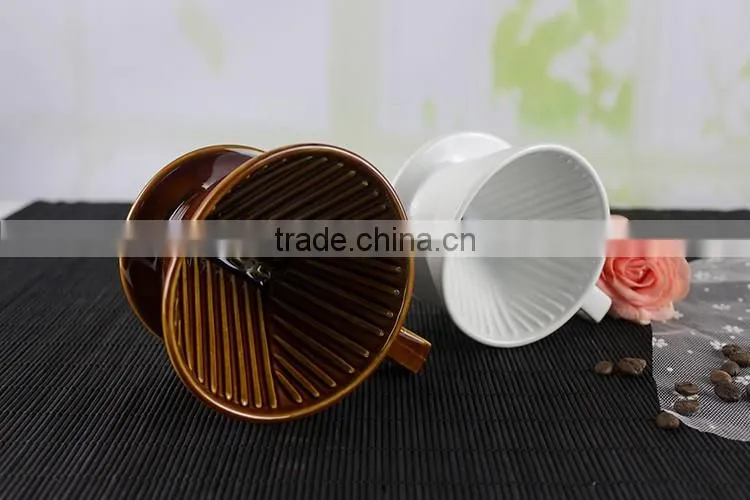 2017 new arrivals unique products ceramic pour over coffee dripper