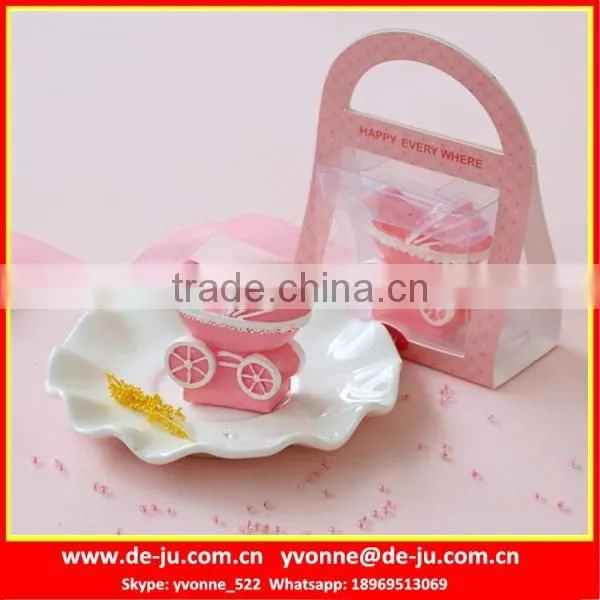Pink Blue Baby Basket Design Wholesale Scented Candles