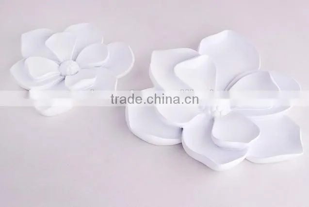 Resin 3d removable artificial flower decor wall stickers china