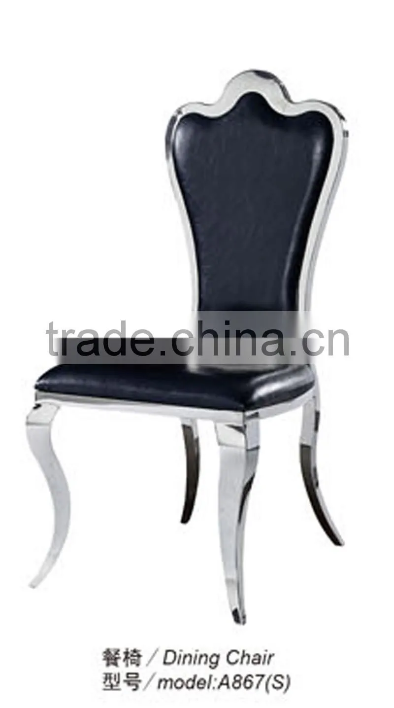 competitive price PU leather stainless steel dining chair A23