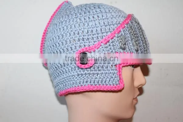 900 novelty new year gift ancient Rome style handmade knight knitting hat