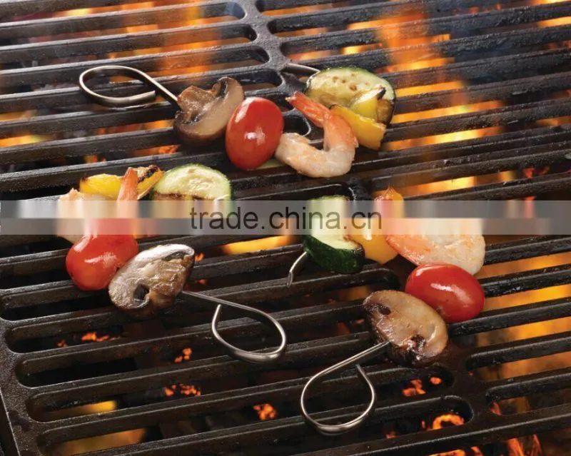 Food Grade Safe Non-Stick Stainless Steel BBQ Circle Kabob Plate Skewers