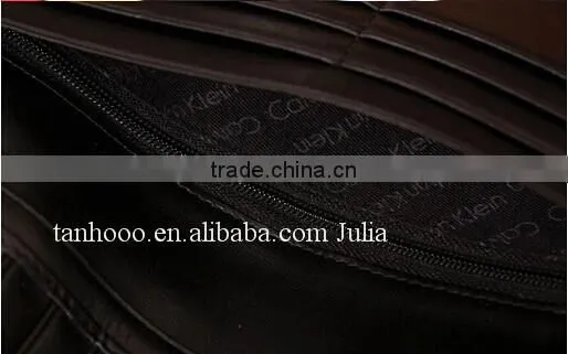 Branded long business leather wallet for men, ladies