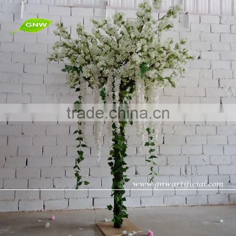 GNW 9ft fake blossom tree cherry branches wedding tree with wooden trunk for wedding decoration