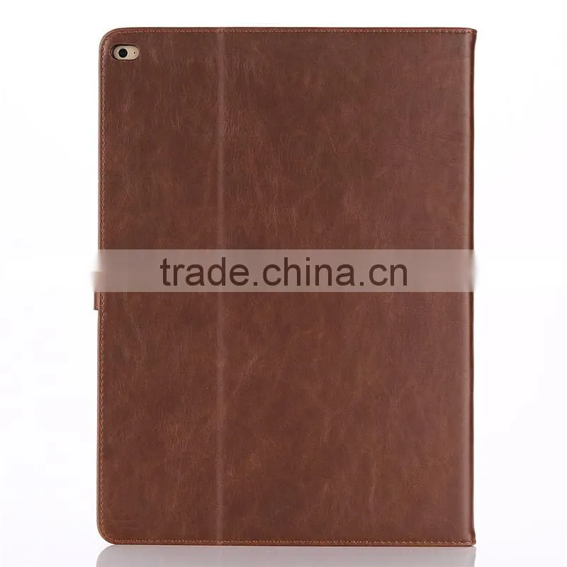High quality crazy-horse PU card bumper/pocket cell phone case for Ipad PRO