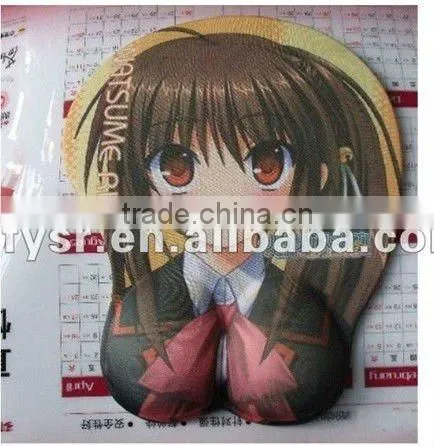 sexy breast gel mouse pad/cartoon mouse pad