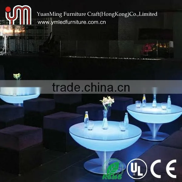 Hight Quality PE Materail Led Illuminated Cocktail Table
