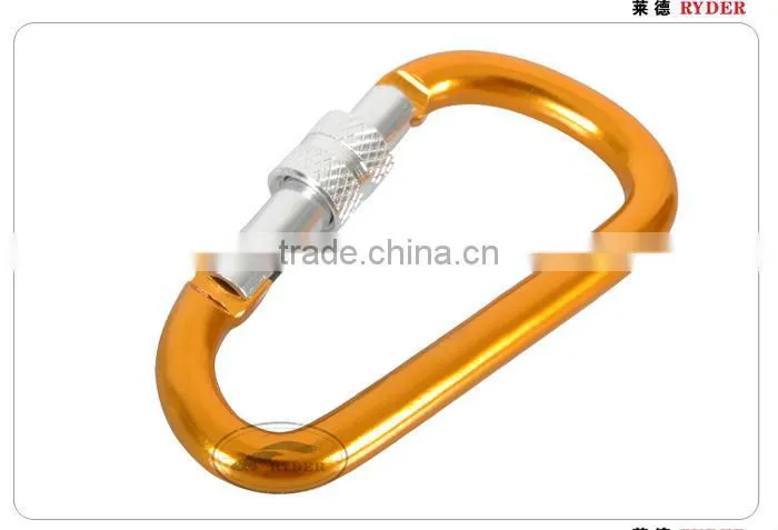6mm Colorful Customized Aluminium Outdoor Karabiner Clips