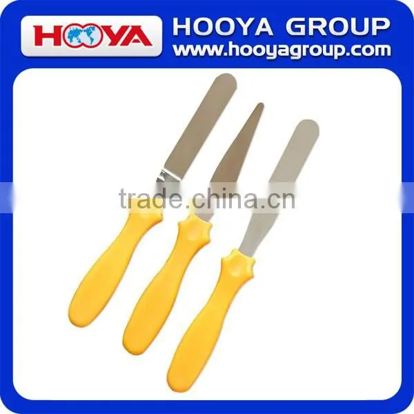 3Pcs Stainless Steel Cake Decorating Icing Spatulas 2 angled 1 Straight Spatulas Smooth Decorating Tools