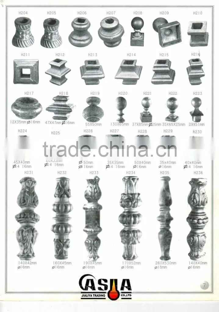 ornament cast iron collars and bushes for metal fence/gates