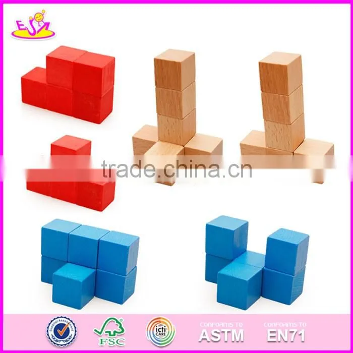 2017 new design 100 pieces kids preschool building toy wood blocks for sale W13A130