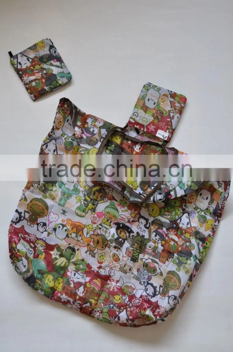Eco Reusable Foldable Shopping Tote Bag cute Cartoon shopping Bags
