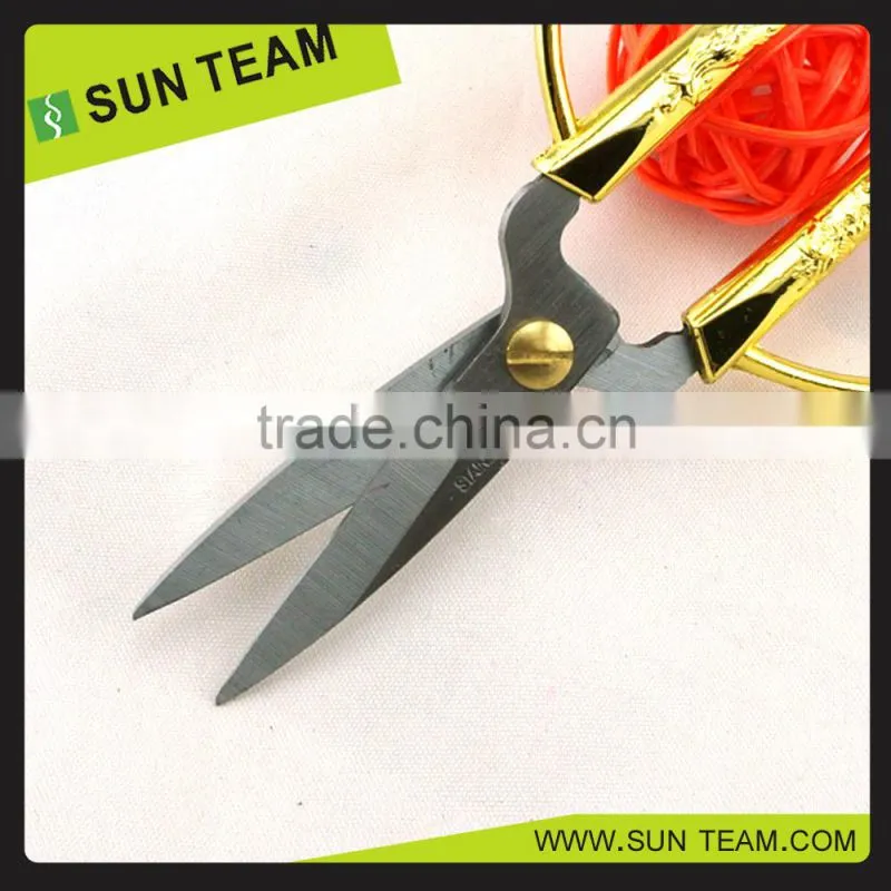 ST005F 7-1/2" FDA qualified Zinc-Alloy handle tailor imitation gold scissors