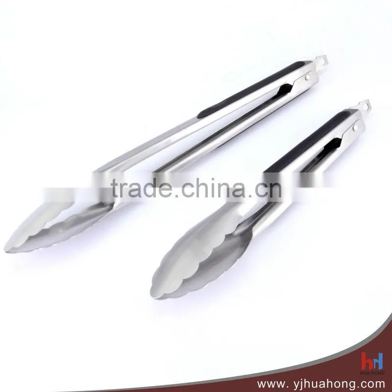 16" High quality locking stainless steel cooking tongs,serving tongs,food tongs