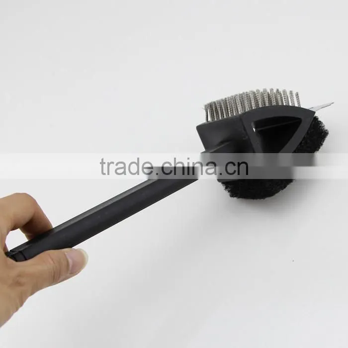 BBQ Grill Cleaning Brush with stainless steel scraper
