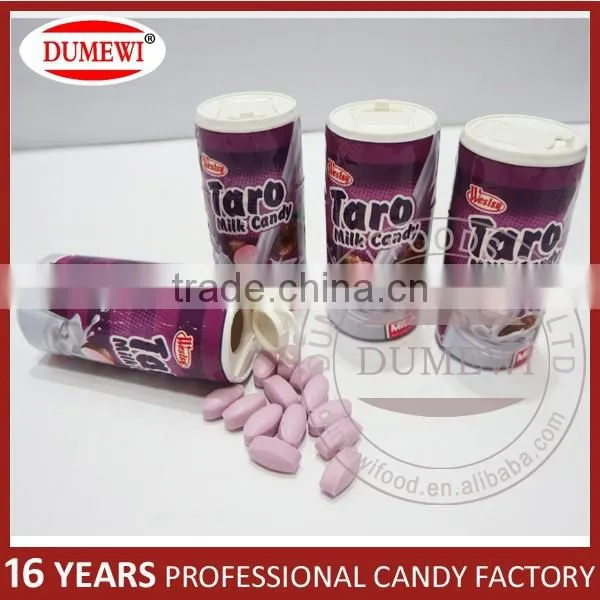 Bottle With Taro Flavored Pressed Sweets Glucose Candy