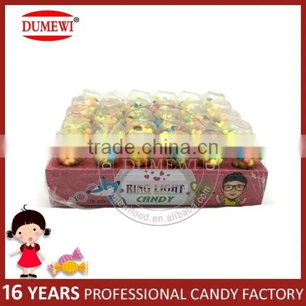 Fruit Flavor Lighting Diamond Ring Shaped Toy Tablet Candy