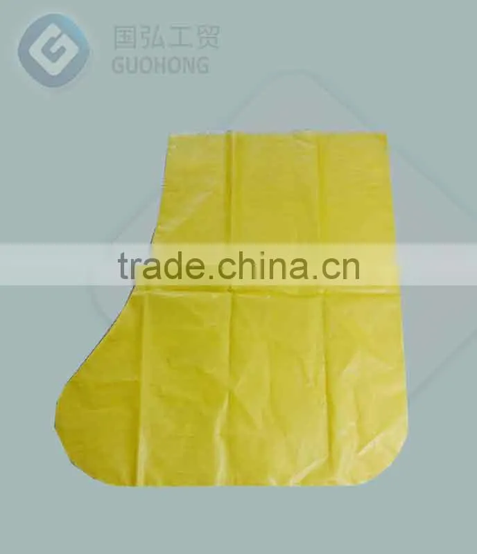 Disposable transparent PE boot cover with elastic/waterproof rain boot cover/plastic long foot cover