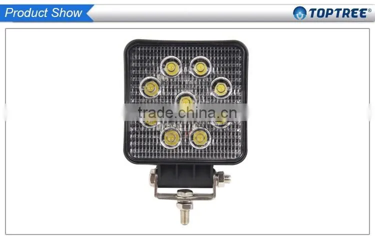 New products slim led work light 27w heavy duty led lights 10-30v ip67 auxiliary driving lamp