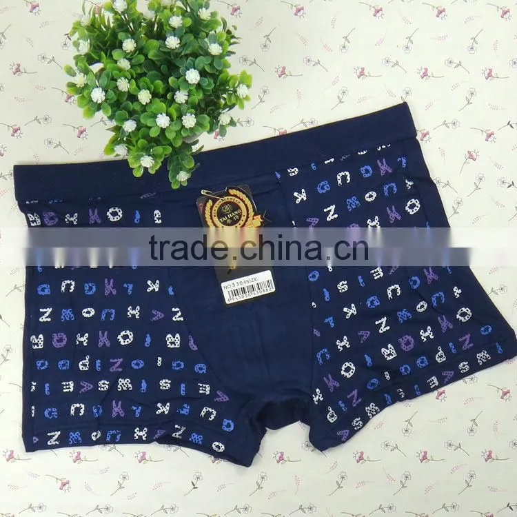 Cute printed letters men underwear boyshort wholesale bamboo fiber men boxer briefs boyshort