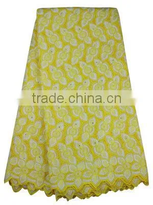 Bestwaytex Factory Price SL02009 Cotton Lace African Swiss Voile Lace Fabric With Stones