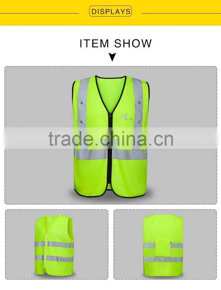 Hi Vis LED Flashing Safety Cleaning Uniform for Road Cleaner