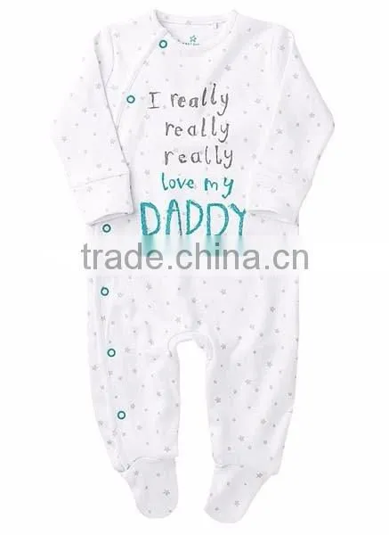 autumn letter full printed footbinding baby romper