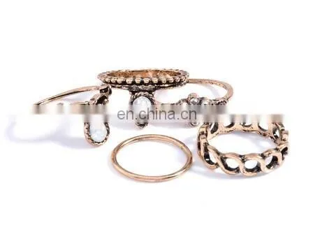 Punk Gold Silver Stack Above Knuckle Ring Band Midi Finger Rings 10PCS/Set