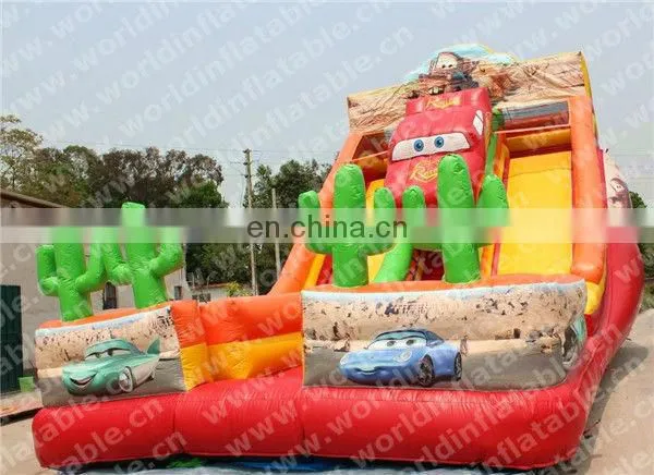 Giant inflatable car slide