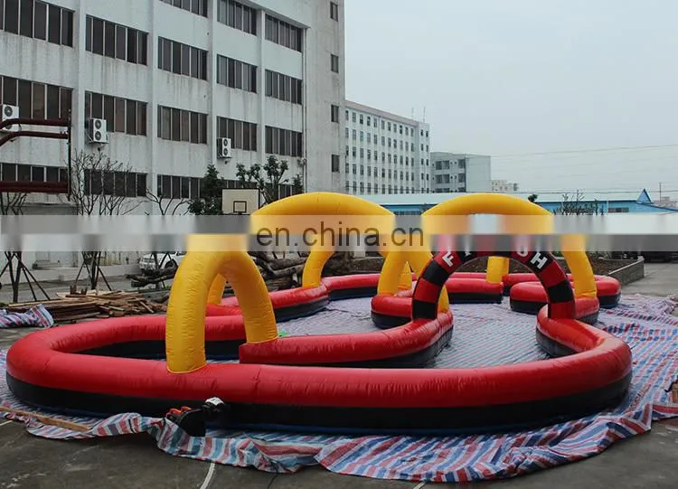 Mini kids RC Car go kart racing sport game inflatable race track