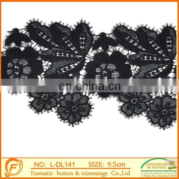 fashionable french lace trim for ladies dress