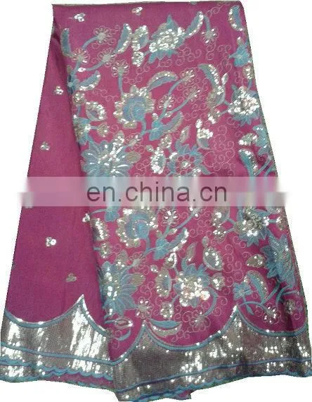 sequin flower george lace silk fabric(PG14017) liturgical lace fabric