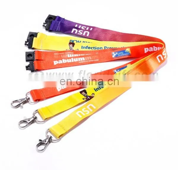 Cheap polyester custom dye sublimation lanyard with logo