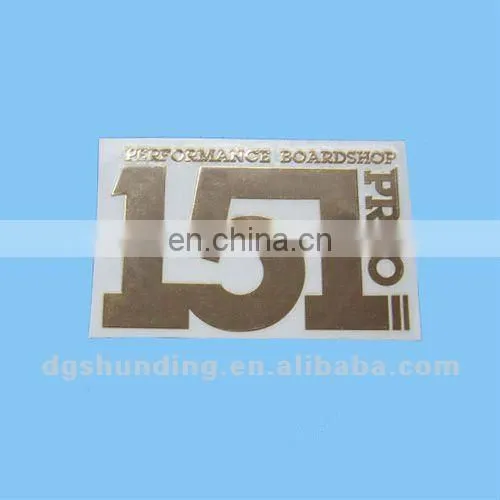 custom thin metal showcase stickers