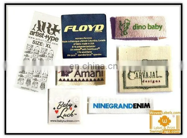 silk screen printed garment label in apparel