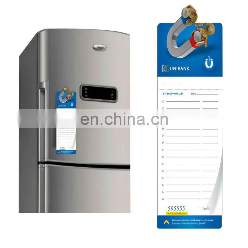 promotive high quality custom fridge magnet message pad