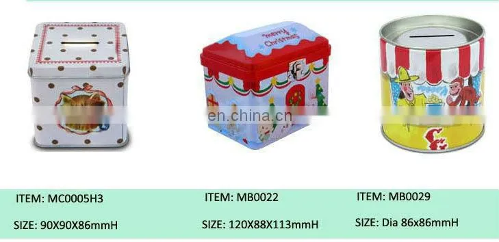 Hot sale kids money tin box series